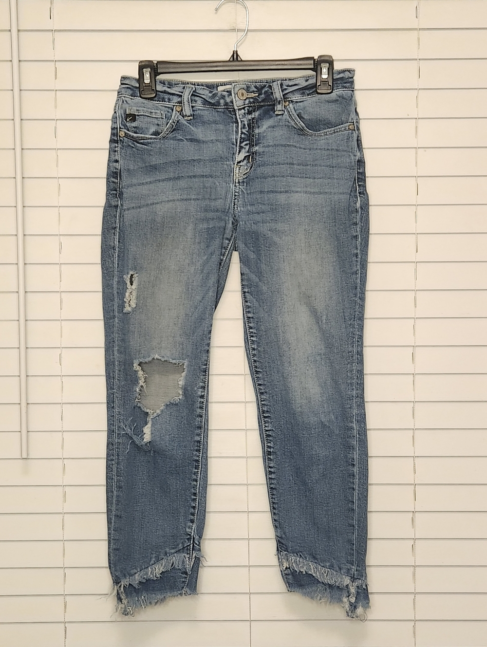 Kancan Women's Distressed Skinny Blue Jeans Size 7/27